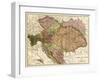 Austria-Hungary - Panoramic Map-Lantern Press-Framed Art Print