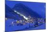 Austria, Ischgl, Local Overview, Winter, by Night,-Ludwig Mallaun-Mounted Photographic Print