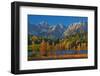 Austria, Kitzbuehel, Black Lake Against Wild Emperor, Autumn,-Ludwig Mallaun-Framed Photographic Print