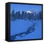 Austria, Kühtai, Winter Evening-Ludwig Mallaun-Framed Stretched Canvas