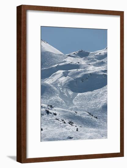 Austria, Lech am Arlberg, Madloch, skiing area,-Christine Meder stage-art.de-Framed Photographic Print