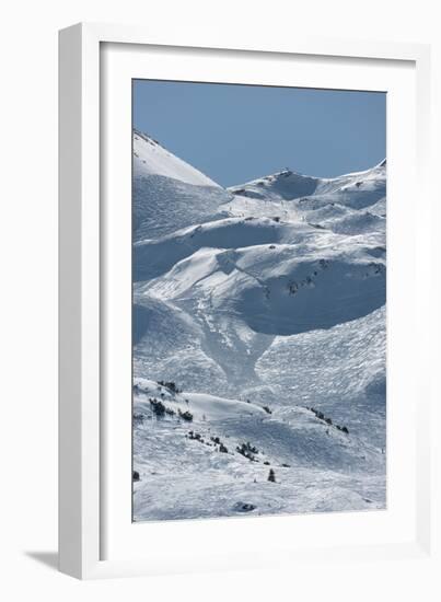 Austria, Lech am Arlberg, Madloch, skiing area,-Christine Meder stage-art.de-Framed Photographic Print