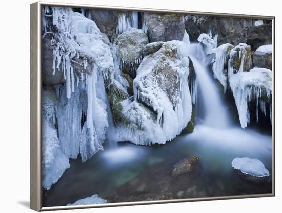 Austria, Lower Austria, MirafŠlle (Waterfall), Winter-Rainer Mirau-Framed Photographic Print