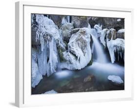 Austria, Lower Austria, MirafŠlle (Waterfall), Winter-Rainer Mirau-Framed Photographic Print