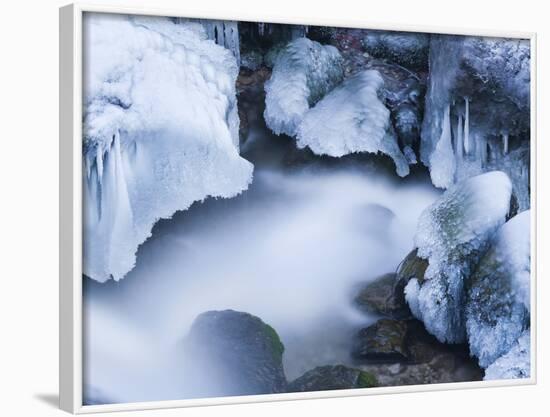 Austria, Lower Austria, MirafŠlle (Waterfall), Winter-Rainer Mirau-Framed Photographic Print