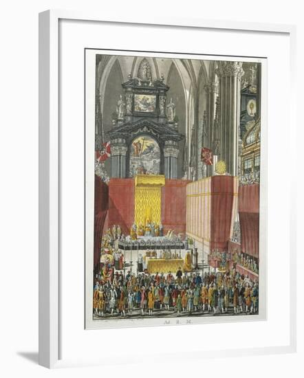 Austria, Pope Pius Vi in Stephansdom in Vienna at Easter-null-Framed Giclee Print