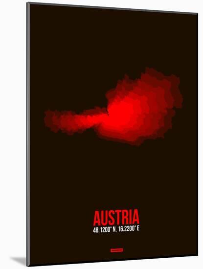 Austria Radiant Map 1-NaxArt-Mounted Art Print