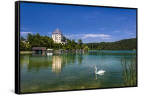 Austria, Salzburg Country, Salzkammergut, Fuschl Am See, Lake Fuschlsee, Castle Fuschl-Udo Siebig-Framed Stretched Canvas