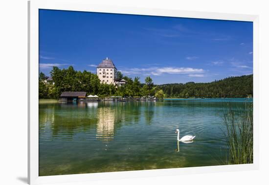 Austria, Salzburg Country, Salzkammergut, Fuschl Am See, Lake Fuschlsee, Castle Fuschl-Udo Siebig-Framed Photographic Print