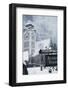 Austria, Salzkammergut, Hallstatt Church with Snow-Walter Bibikow-Framed Photographic Print