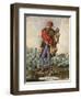 Austria, Satire Depicting Revolutionary at Barricades of Leopoldstadt During 1848 Revolution-Johann Franz Rousseau-Framed Giclee Print