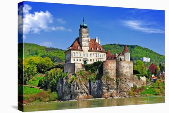 Austria Scenery, Old Abbey Castle on Danube-Maugli-l-Stretched Canvas