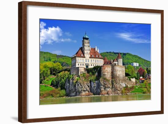 Austria Scenery, Old Abbey Castle on Danube-Maugli-l-Framed Photographic Print