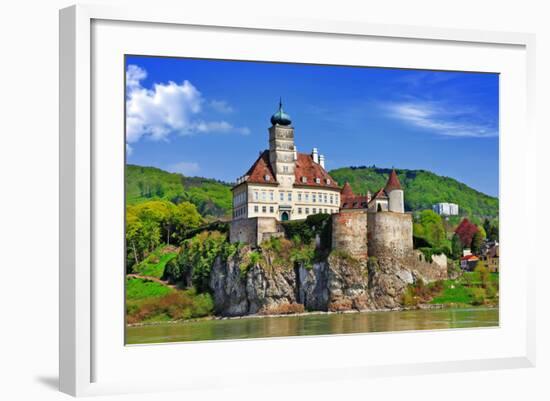 Austria Scenery, Old Abbey Castle on Danube-Maugli-l-Framed Photographic Print