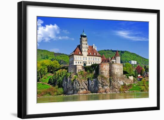 Austria Scenery, Old Abbey Castle on Danube-Maugli-l-Framed Photographic Print