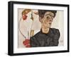 Austria, Self-Portrait with Fruit, 1912-null-Framed Giclee Print