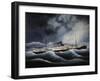 Austria Steamship of Lloyd Company During Storm-null-Framed Giclee Print