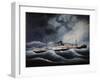 Austria Steamship of Lloyd Company During Storm-null-Framed Giclee Print