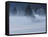 Austria, Styria, Admont, Ground Fog, Hut-Rainer Mirau-Framed Stretched Canvas