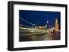 Austria, Styria, Graz, City, Church, Main-Bridge, Blurred, Evening-Mood-Rainer Mirau-Framed Photographic Print