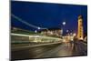 Austria, Styria, Graz, City, Church, Main-Bridge, Blurred, Evening-Mood-Rainer Mirau-Mounted Photographic Print