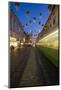Austria, Styria, Graz, Herrengasse, Frontage, Streetscar, Light-Tracks, Rails, Evening-Mood-Rainer Mirau-Mounted Photographic Print
