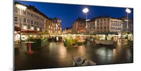 Austria, Styria, Graz, Main-Place, Frontage, Market-Stands, Evening-Mood-Rainer Mirau-Mounted Photographic Print