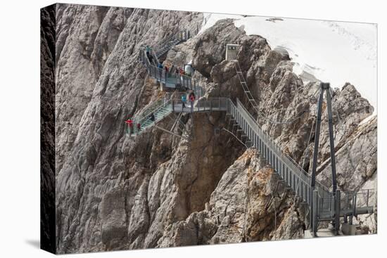 Austria, Styria, Ramsau, Hoher Dachstein (Mountain), Stairs Leading Nowhere, Suspension Bridge-Gerhard Wild-Stretched Canvas