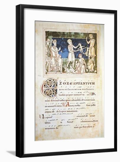 Austria, the Massacre of the Innocents, Miniature from the Antiphonary of Saint Peter, Facsimile-null-Framed Giclee Print