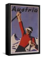 Austria Travel Poster-null-Framed Stretched Canvas