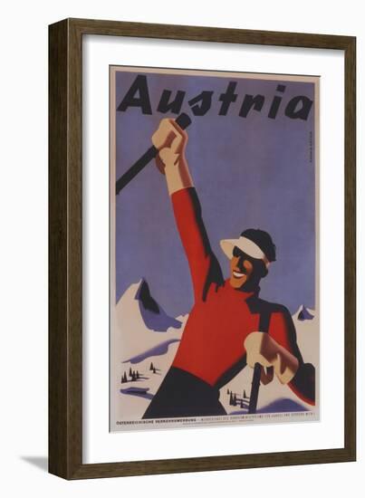 Austria Travel Poster-null-Framed Giclee Print