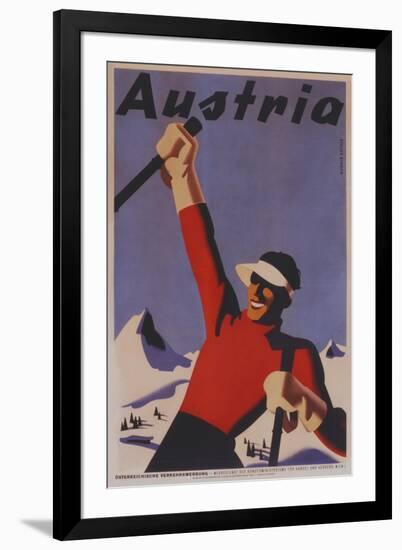 Austria Travel Poster-null-Framed Giclee Print