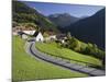 Austria, Tyrol, Au§erfern (Mountain Range), Mitteregg, Street, View of a Place, Church-Rainer Mirau-Mounted Photographic Print