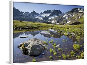 Austria, Tyrol, Bieltal, Totenfeldkopf, Lake-Rainer Mirau-Framed Photographic Print