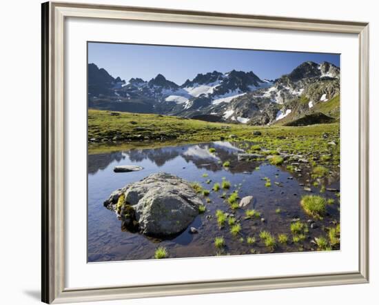 Austria, Tyrol, Bieltal, Totenfeldkopf, Lake-Rainer Mirau-Framed Photographic Print