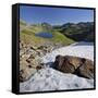 Austria, Tyrol, Bieltal (Valley), VallŸla, Bicycle Lake, Snowy Field-Rainer Mirau-Framed Stretched Canvas