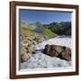 Austria, Tyrol, Bieltal (Valley), VallŸla, Bicycle Lake, Snowy Field-Rainer Mirau-Framed Photographic Print