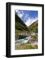 Austria, Tyrol, East Tyrol, Umbaltal, Isel (River), Mountain Stream, Bridge, Footpath-Gerhard Wild-Framed Photographic Print