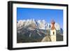 Austria, Tyrol, Going, Steeple, Mountains, Wilder Kaiser-Frank Lukasseck-Framed Photographic Print