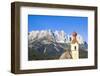 Austria, Tyrol, Going, Steeple, Mountains, Wilder Kaiser-Frank Lukasseck-Framed Photographic Print