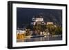 Austria, Tyrol, Kaiser Mountains, Inntal, Kufstein, Inn with Kufstein Fortress in Autumn-Udo Siebig-Framed Photographic Print