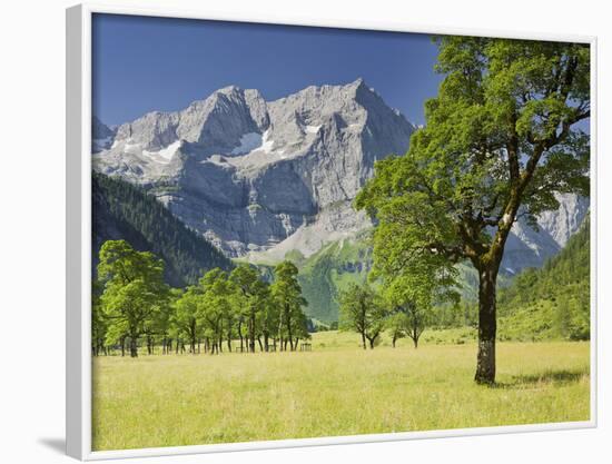 Austria, Tyrol, Karwendel (Mountain Range), Gro§er Ahornboden (Area), Spritzkarspitze (Peak-Rainer Mirau-Framed Photographic Print