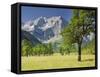 Austria, Tyrol, Karwendel (Mountain Range), Gro§er Ahornboden (Area), Spritzkarspitze (Peak-Rainer Mirau-Framed Stretched Canvas