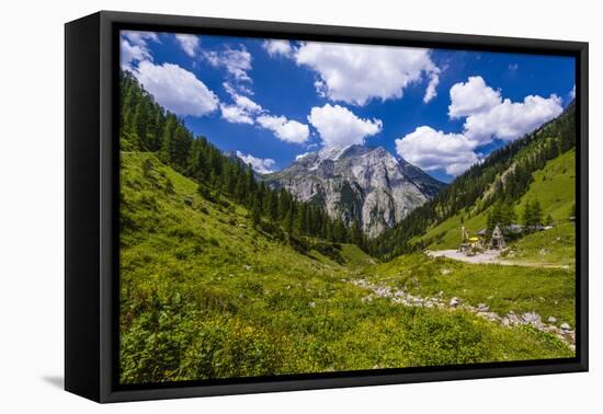 Austria, Tyrol, Karwendel Mountains, Alpenpark Karwendel, Alpine Village 'Eng'-Udo Siebig-Framed Stretched Canvas