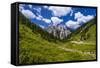 Austria, Tyrol, Karwendel Mountains, Alpenpark Karwendel, Alpine Village 'Eng'-Udo Siebig-Framed Stretched Canvas