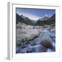 Austria, Tyrol, LŸsenstal, LŸsens, LŸsenser Fernerkogel, Melbach-Rainer Mirau-Framed Photographic Print