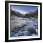 Austria, Tyrol, LŸsenstal, LŸsens, LŸsenser Fernerkogel, Melbach-Rainer Mirau-Framed Photographic Print