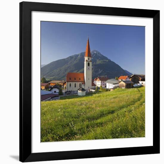 Austria, Tyrol, Ort Wald, Tschirgant, Church, Meadow-Rainer Mirau-Framed Photographic Print