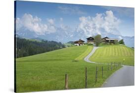 Austria, Tyrol, Reith bei Kitzbuehel, farms close Reith.-Roland T. Frank-Stretched Canvas