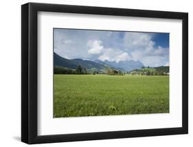 Austria, Tyrol, Reith bei Kitzbuehel, in the background the Kaiser Mountains-Roland T. Frank-Framed Photographic Print